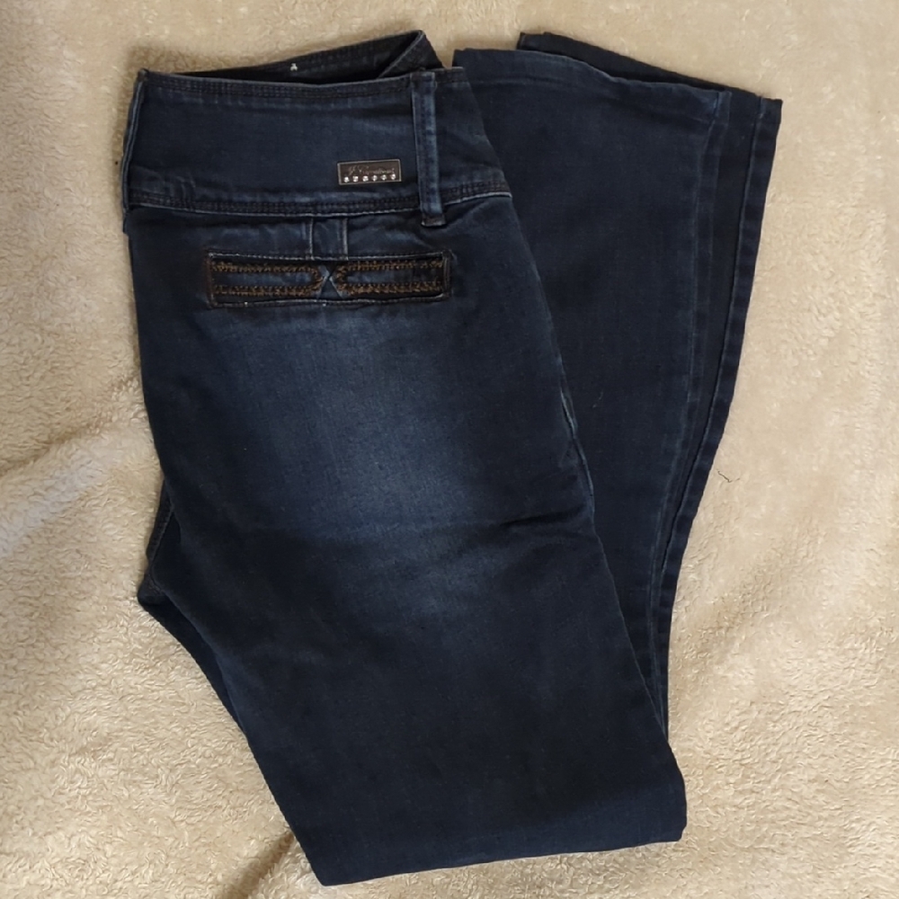 Dark W Slight Fade Straight Leg Jeans